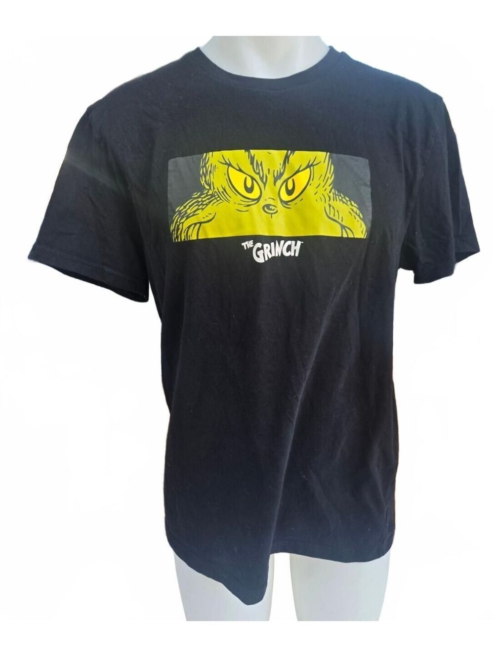 Men's The Grinch Black Short Sleeve T-Shirt Size L
